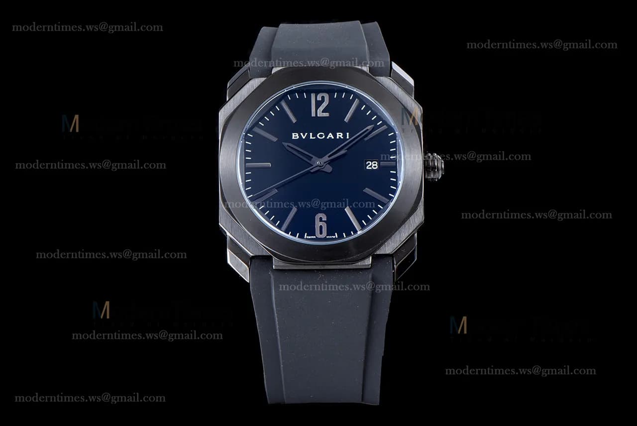 Bvlgari OCTO Series PVD/RU Blu/Blk JIF Quartz 102737