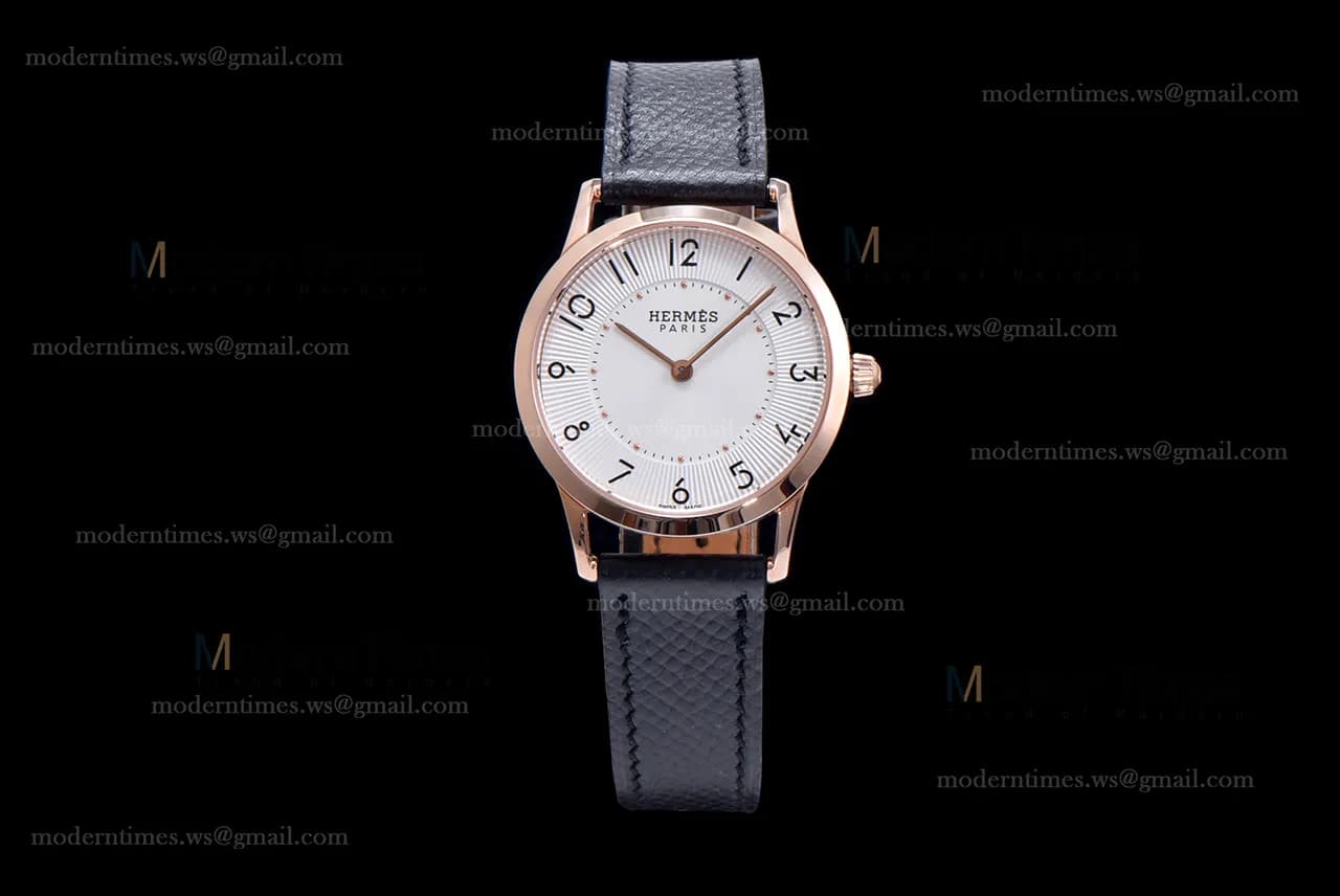Hermes Slim D Series RG/LE BVF Wht/Blk Quartz
