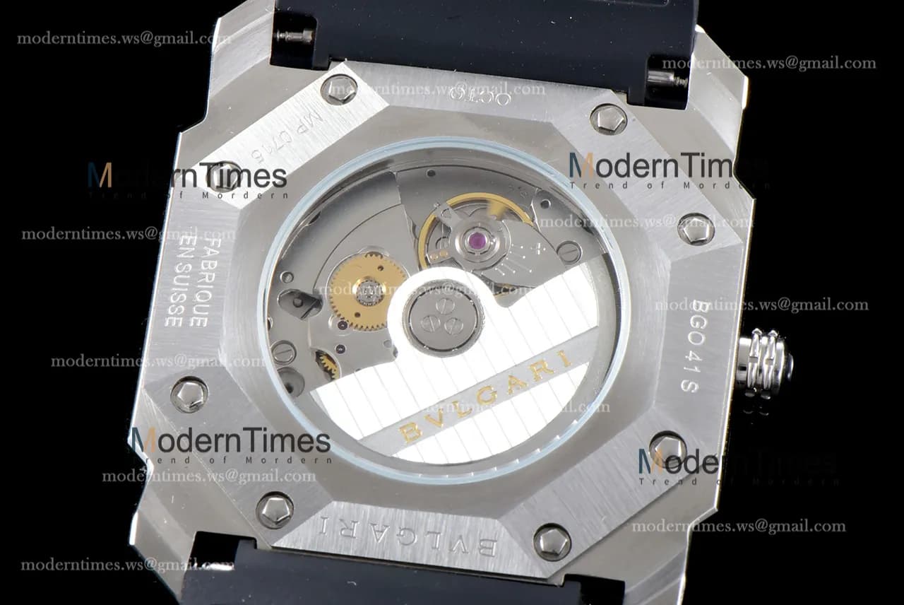 Bvlgari OCTO Series SS/RU Wht/Blk BVF Automatic 101964 BGO41BSLD