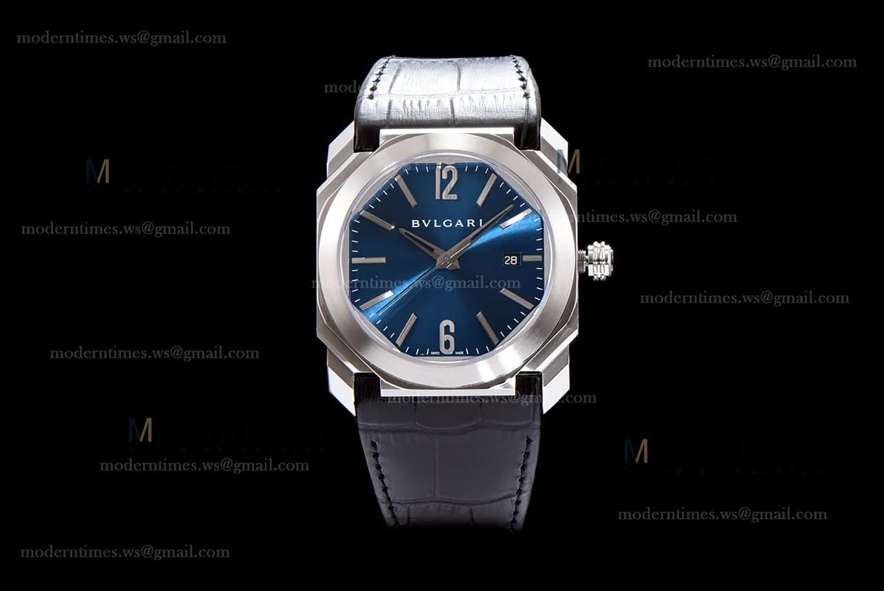 Bvlgari OCTO Series SS/LE Blu/Blk ZLO Automatic 102429 BGO38C3SLD