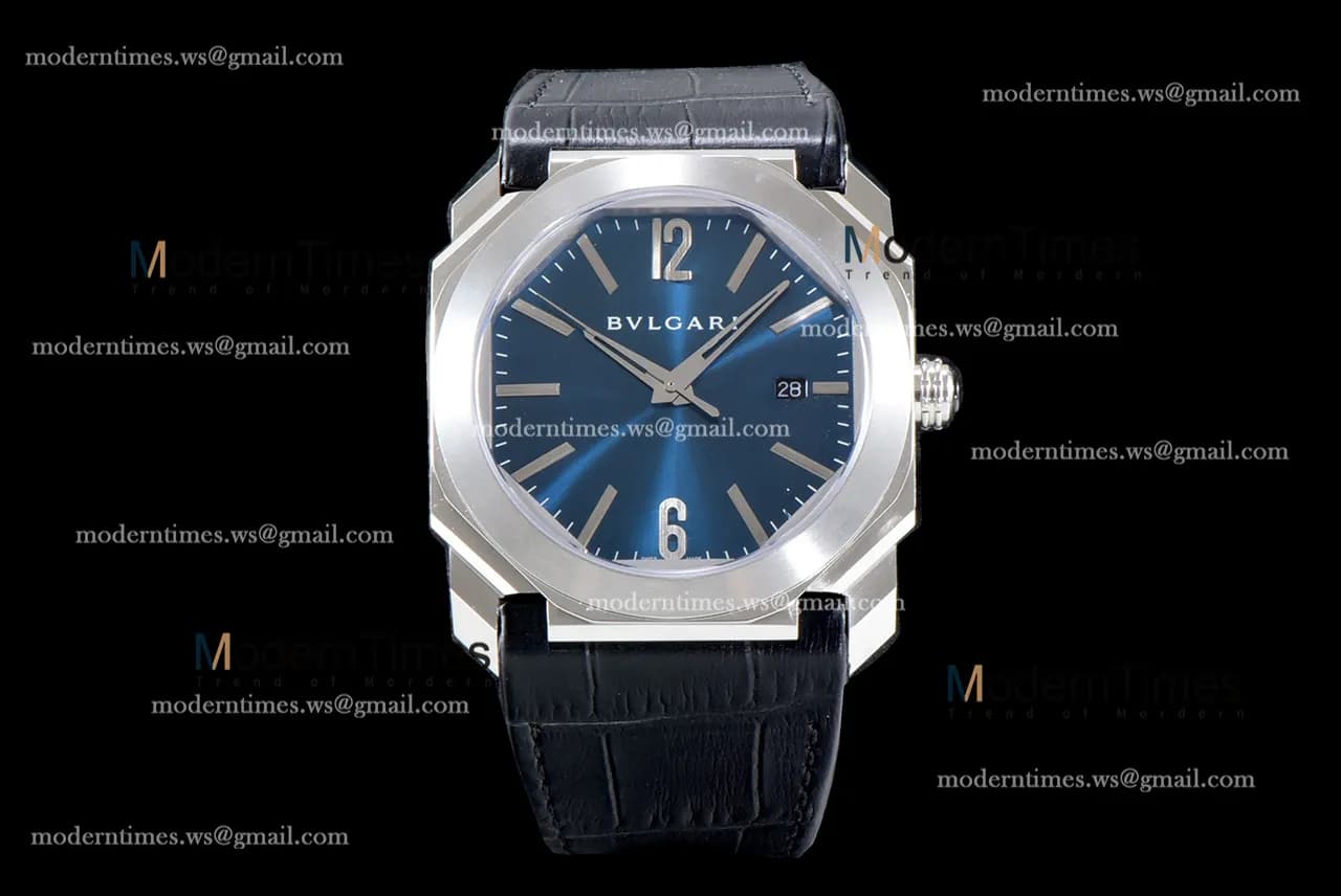 Bvlgari OCTO Series SS/LE Blu/Blk BVF Automatic 102429 BGO38C3SLD
