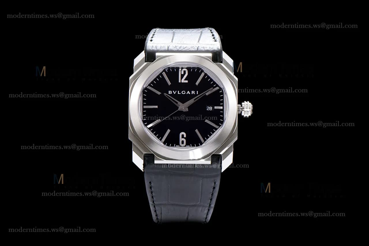 Bvlgari OCTO Series SS/LE Blk/Blk ZLO Automatic 101964 BGO41BSLD