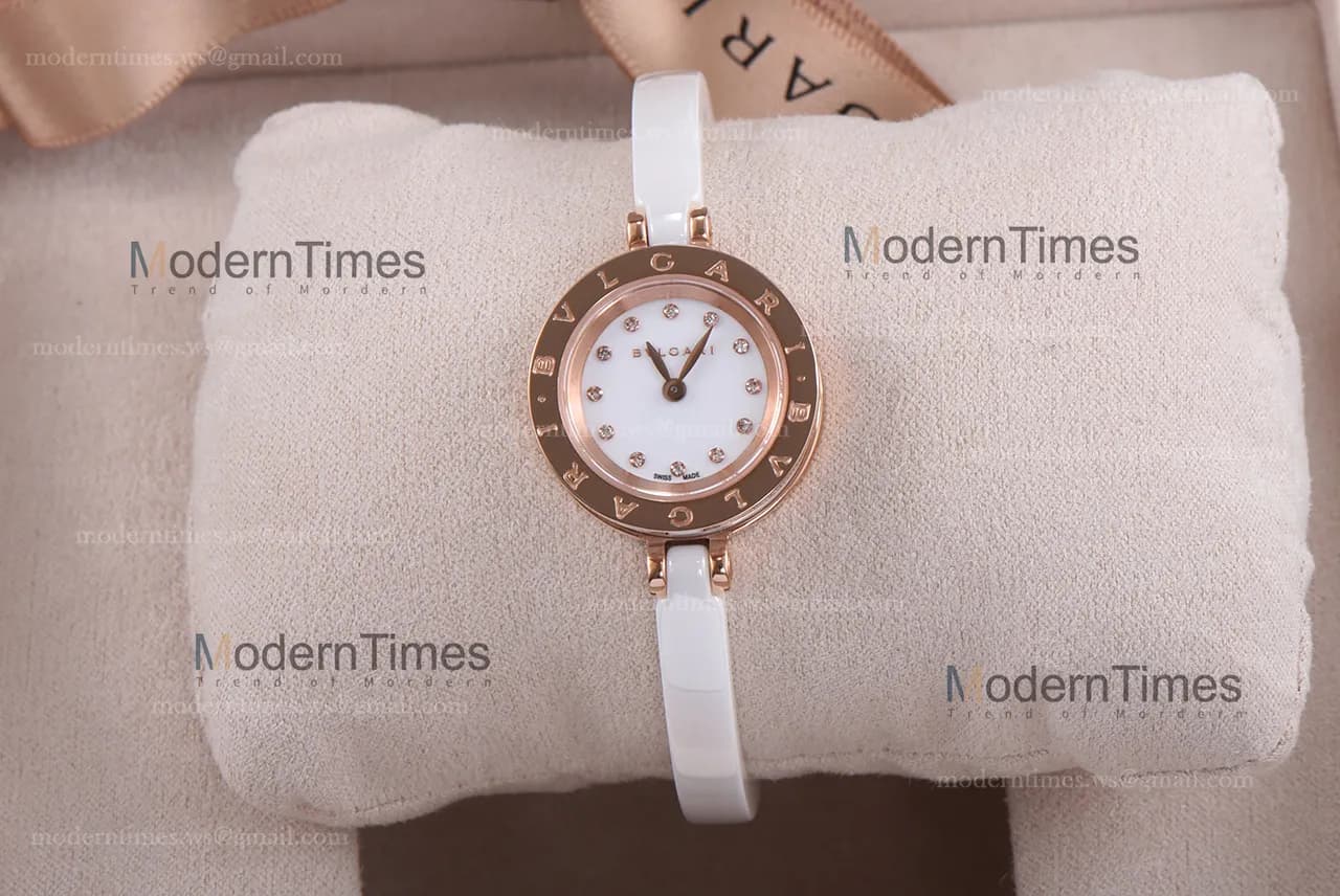 Bvlgari Bzero1 Series Diams RG/LE Wht/Wht ZLO Quartz 102086 BZ23WSCC.M