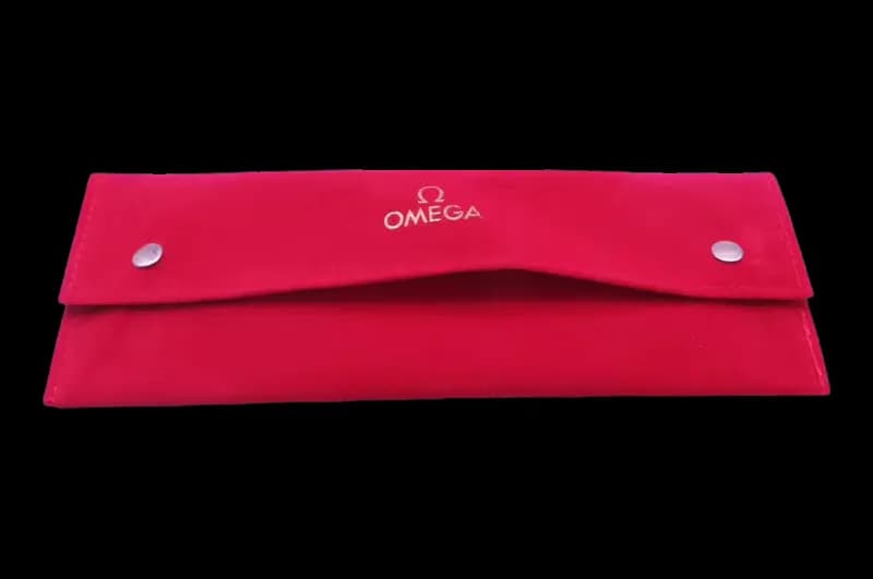 Omega - Red Velvet Portable Watch Pouch with Warranty Card