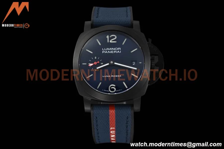 Panerai - PAM1408 Luminor Quaranta Luna Rossa 40mm DLC/RU Blue VSF P900