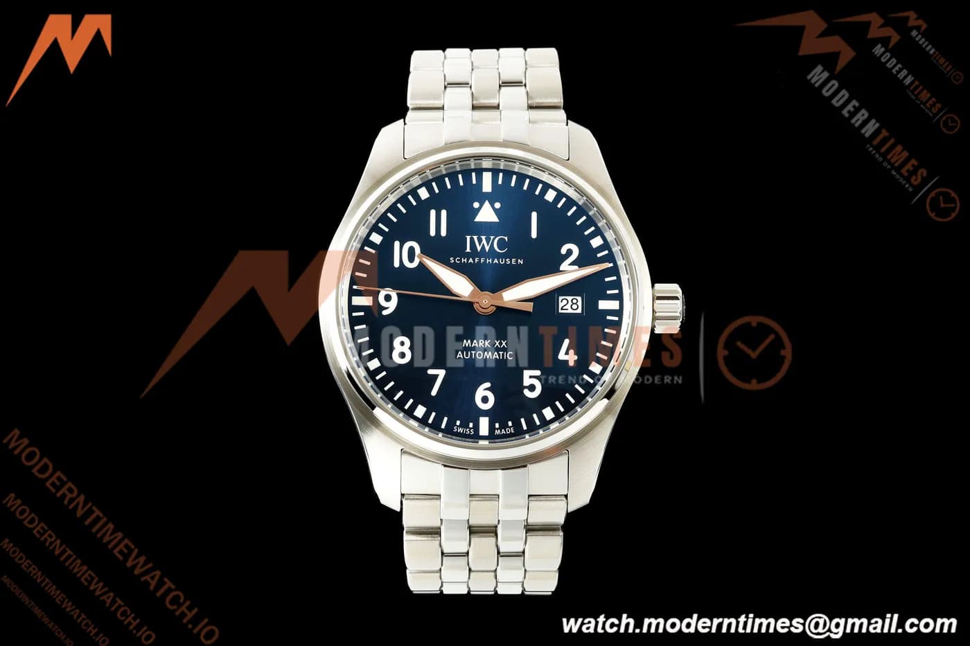 IWC - Pilots Mark XX 40mm Automatic IW328204 SS/SS Blu/Num Brown Hand MZF A2892