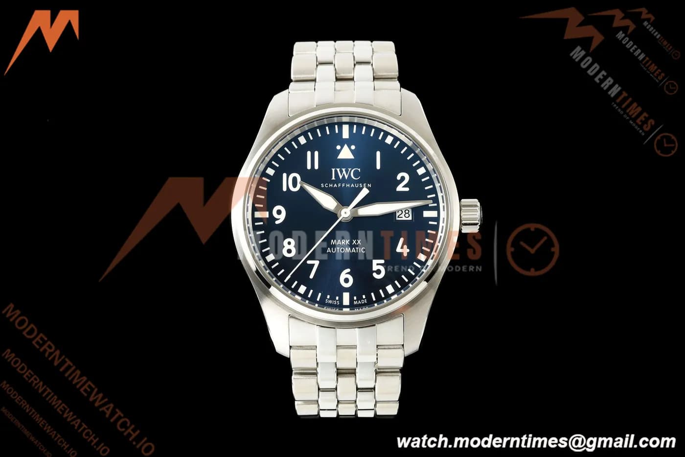 IWC - Pilots Mark XX 40mm Automatic IW328204 SS/SS Blu/Num MZF A2892