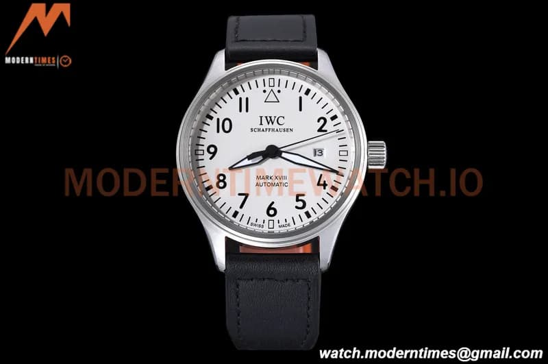 IWC - Mark XVIII 40mm Pilots Automatic SS/LE White GDF MY8215