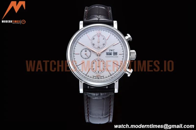 IWC - Portofino Chrono IW3910 SS/LE Wht/RG Stk TWF A7750