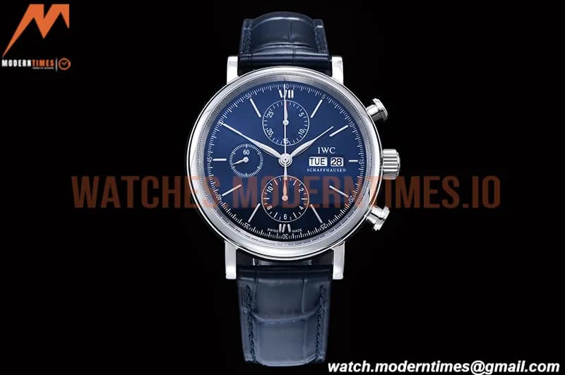 IWC - Portofino Chrono IW3910 SS/LE Blue/SS Stk TWF A7750
