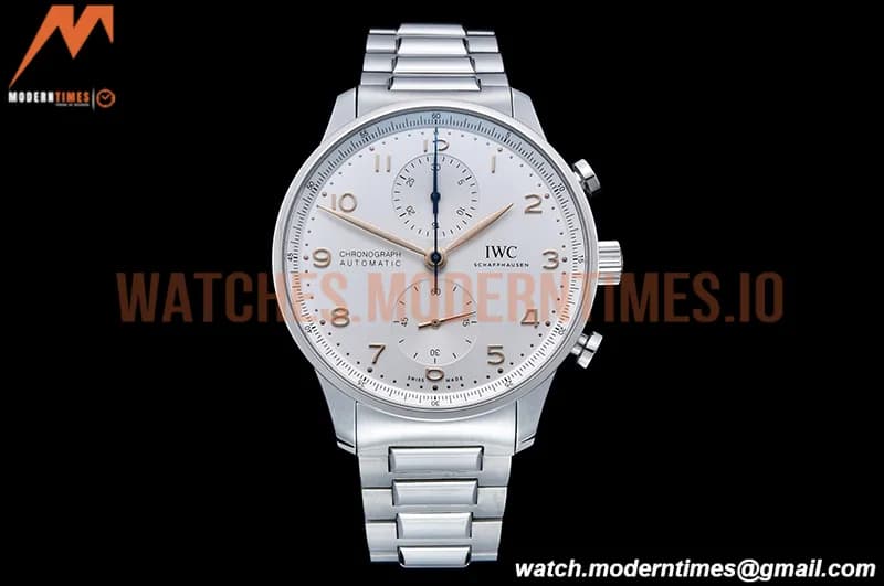 IWC - Portuguese Chrono Ed IW3716 SS/SS Wht/Num ZF A69355