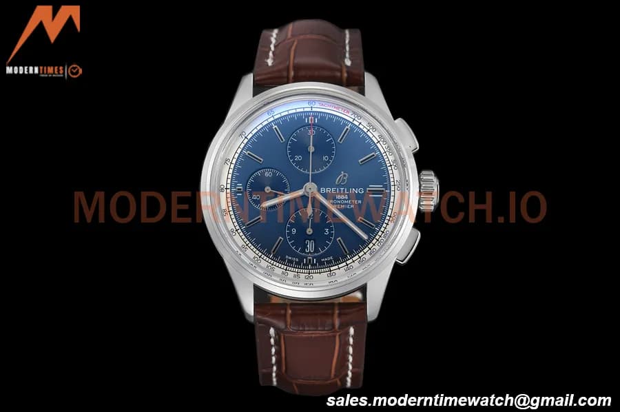 Breitling - Premier Chronograph 42mm SS/LE Blue/Stk BLSF A7750