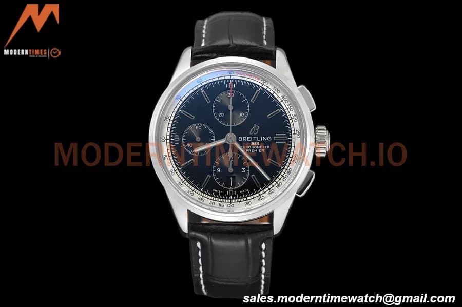 Breitling - Premier Chronograph 42mm SS/LE Black/Stk BLSF A7750