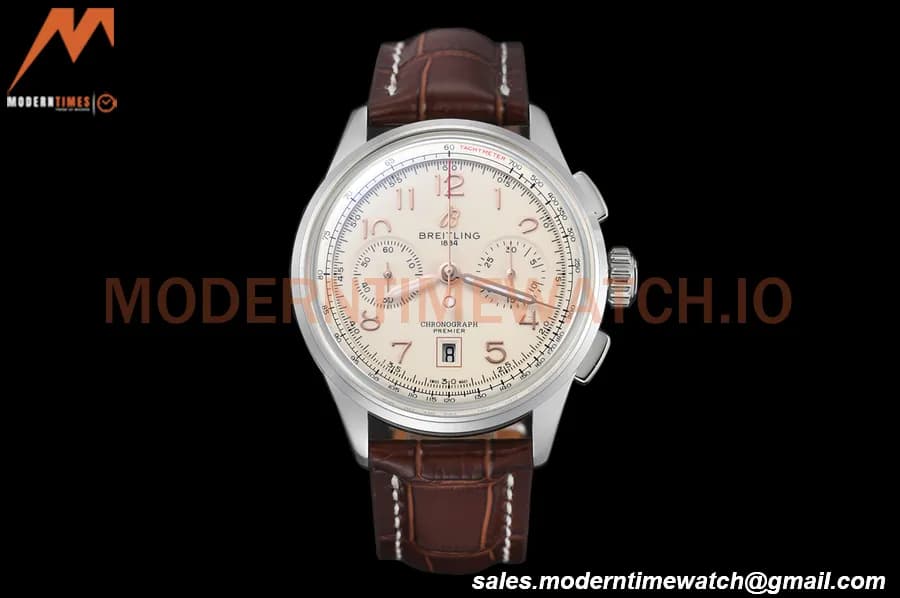 Breitling - Premier B01 Chronograph 42mm SS/LE Beige/Num BLSF A7750 Mod