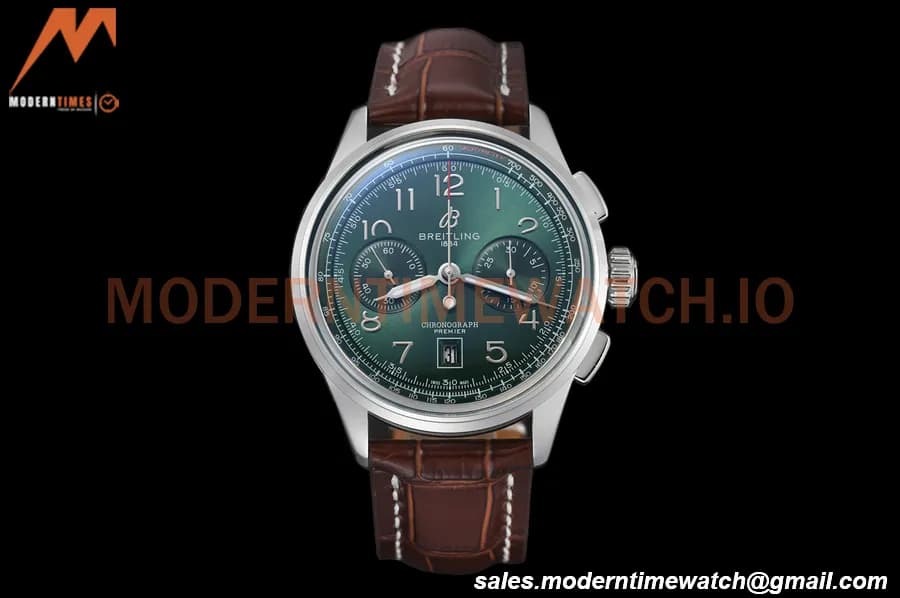 Breitling - Premier B01 Chronograph 42mm SS/LE Green/Num BLSF A7750 Mod