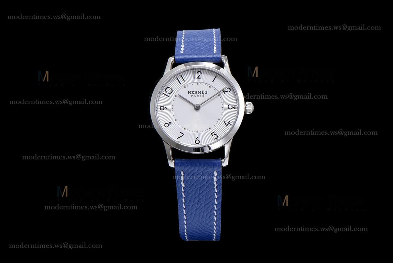 Hermes Slim D Series SS/LE BVF Wht/Blu Quartz