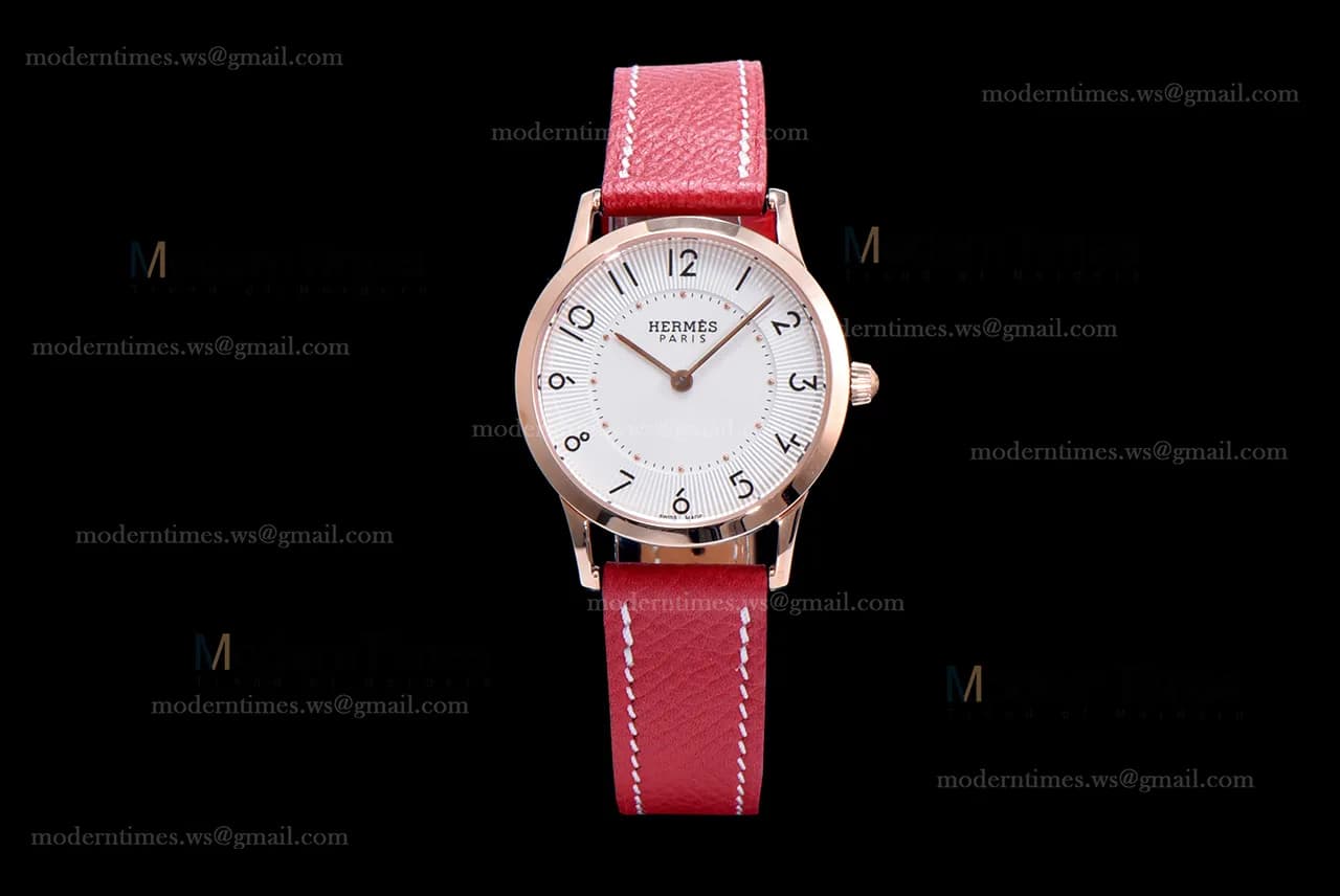 Hermes Slim D Series RG/LE BVF Wht/Red Quartz