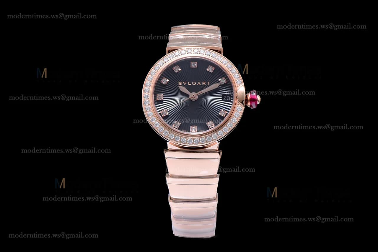 Bvlgari LVCEA Series Diams RG/RG Blk BVF Automatic/Quartz