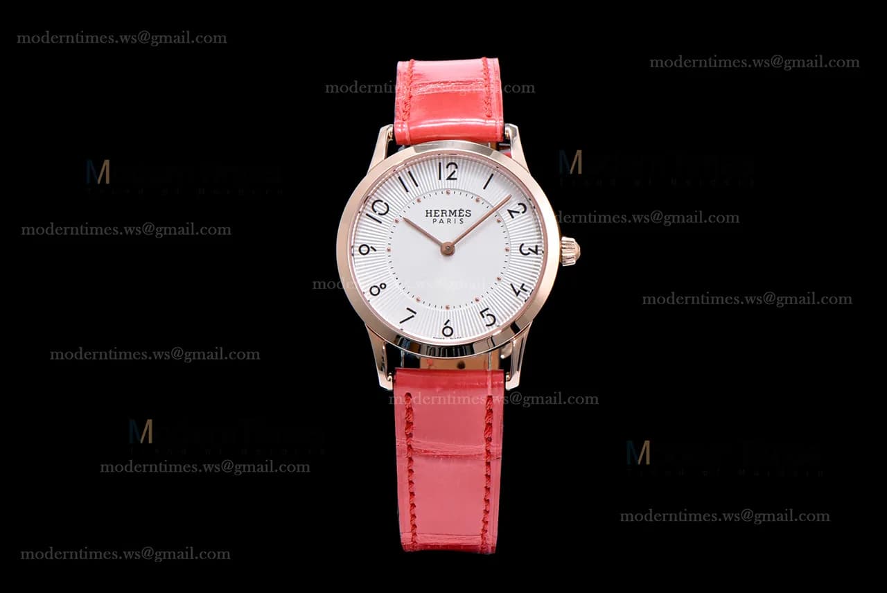 Hermes Slim D Series RG/LE BVF Wht/Red Quartz