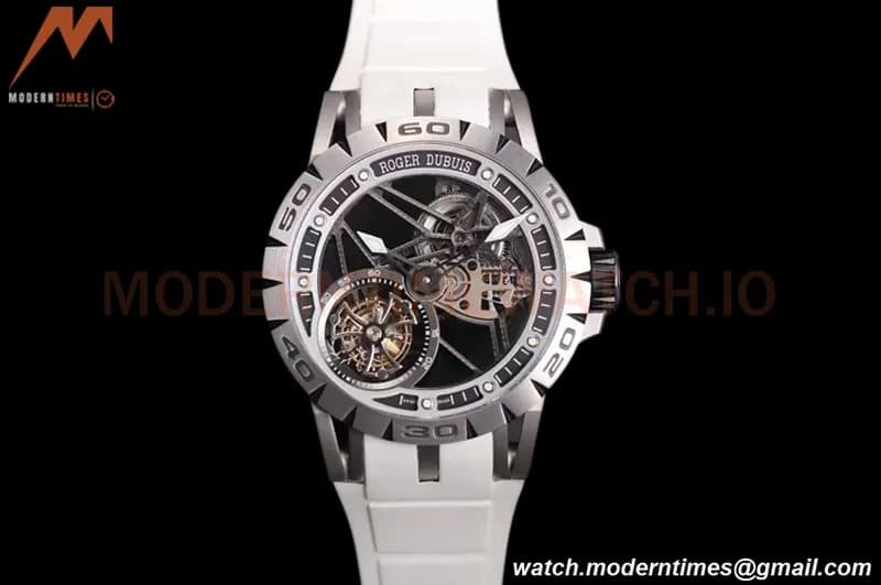 Roger Dubuis - Excalibur Spider 45mm TI/RU White Skeleton Flying Tourbillon JBF