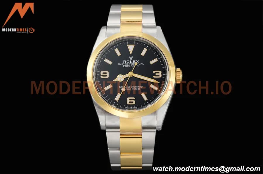 Rolex - Explorer 1 124273 36mm 904L YG/SS Black SBF VS3230