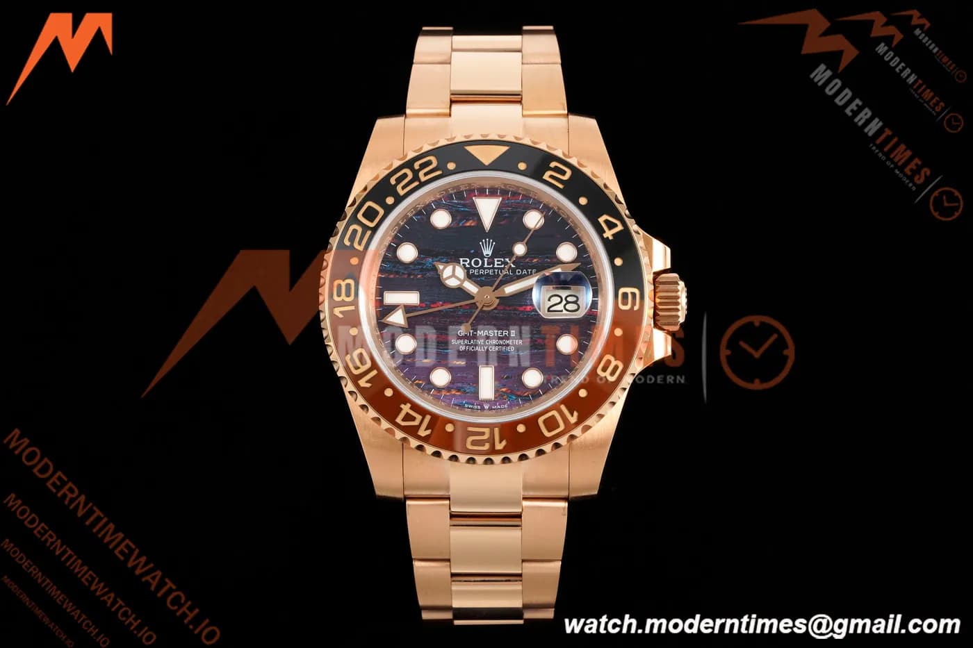Rolex - GMT II 126715CHNR 40mm Jub RG/RG Tiger Iron Dial 3EF VR3285 CHS