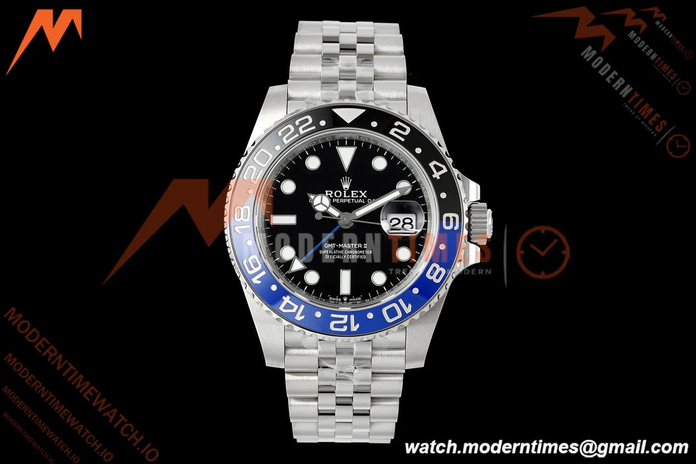 Rolex - GMT II 126710BLNR Jub 904L SS/SS Black Dial VSF V3 DD3285 CHS