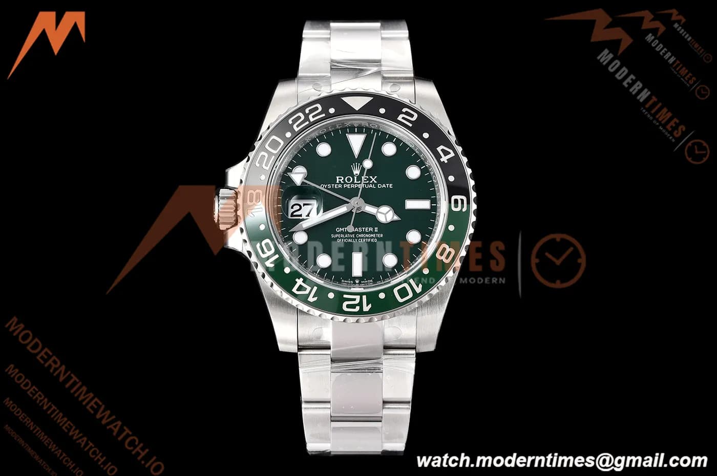 Rolex - GMT II 126729VTNR 40mm Oys SS/SS LHD Green Dial VSF V3 DD3285 CHS