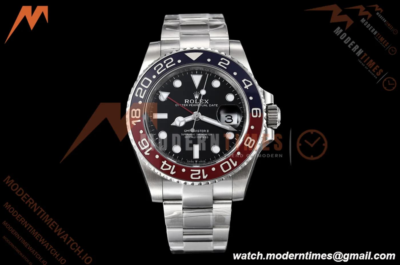 Rolex - GMT II 126710BLRO Oys 904L SS/SS Black Dial VSF V3 DD3285 CHS