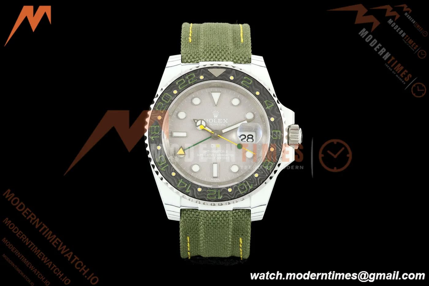 Rolex - GMT Master DiW 40mm Verdant Gray Automatic White Carbon Fiber FC/NY Grey Dial DIWF VR3285