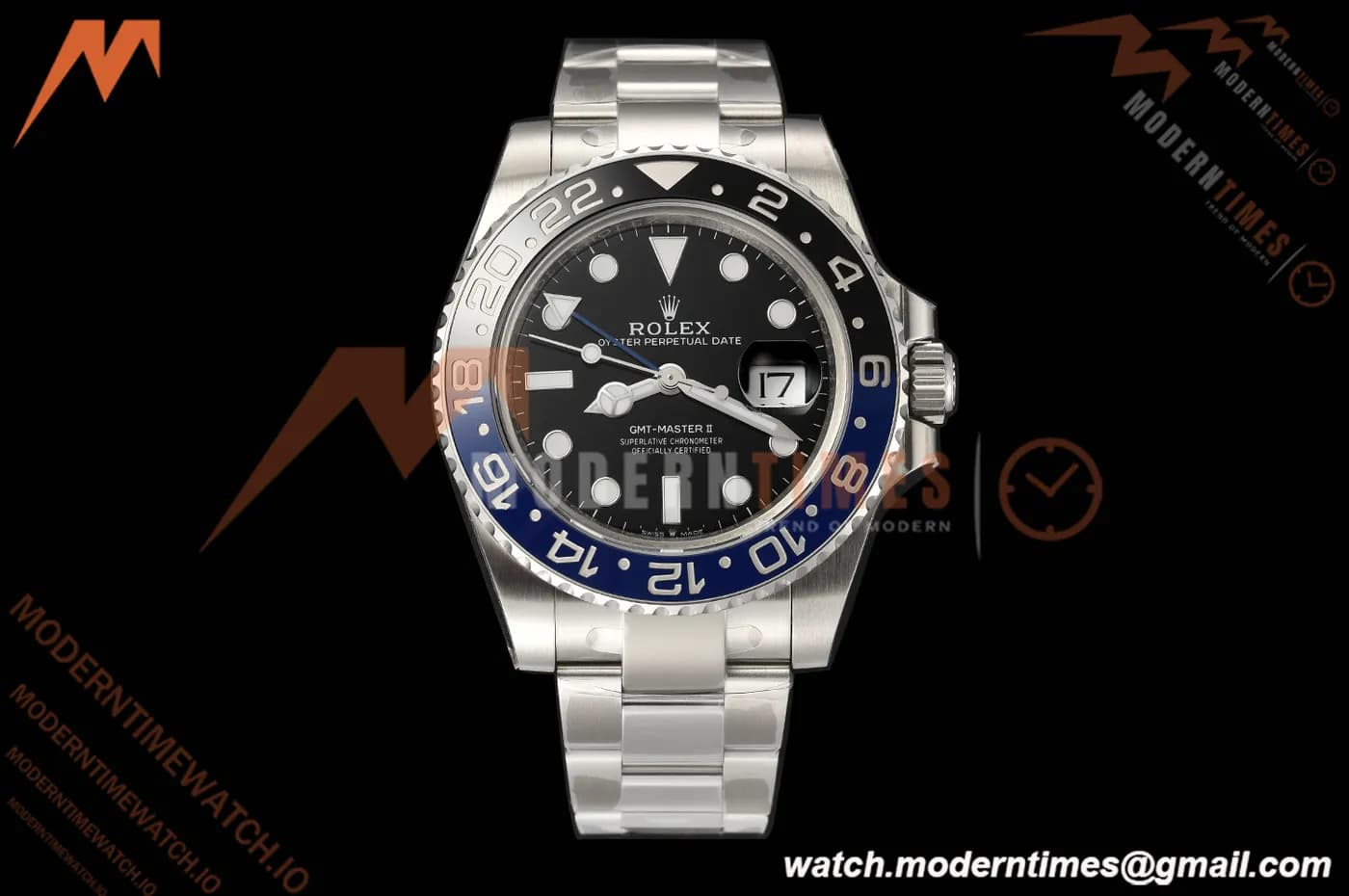 Rolex - GMT II 126710BLNR Batman 40mm 904L Oys SS/SS Black Dial VSF V3 DD3285