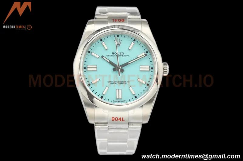 Rolex - Oyster Pert. 41mm 124300 SS/SS Turquoise Blue EWF A3230