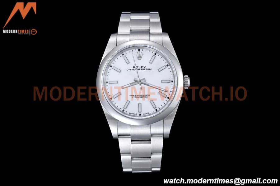 Rolex - Oyster Pert. 39mm 114300 904L SS/SS White EWF A3132