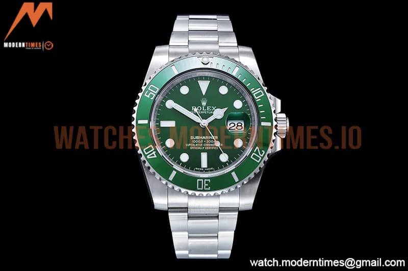 Rolex - Submariner 116610LV 904L SS/SS Green RAF A2824