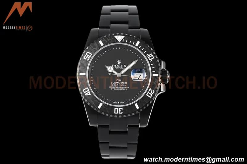 Rolex - Submariner Ghost 40mm 904L DLC/DLC Black DIWF A3135