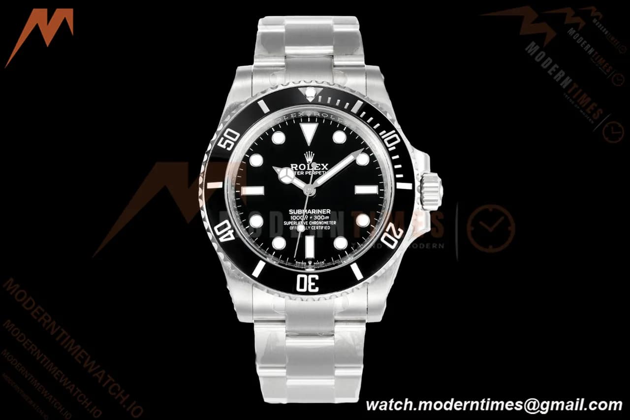Rolex - Submariner 124060 No Date 904L 41mm SS/SS Black VSF VS3230