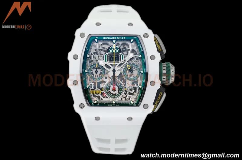 Richard Mille - RM11-03 Le Mans Classic Flyback Chrono Wht-Cer/Ru Wht/Ske KVF V5 A7750