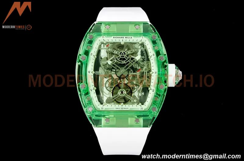 Richard Mille - RM056-01 Tourbillon Sapphire RU Transparent Green Skeleton RMF Tourb