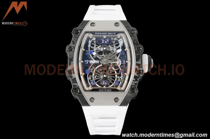 Richard Mille - RM021-01 Tourbillon CF/RU/Wht Black Skeleton RMF Tourb