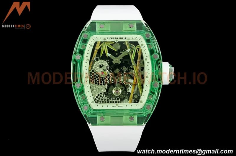 Richard Mille - RM026-01 Tourbillon Crystal Green Transparent Skeleton White RMF Tourb