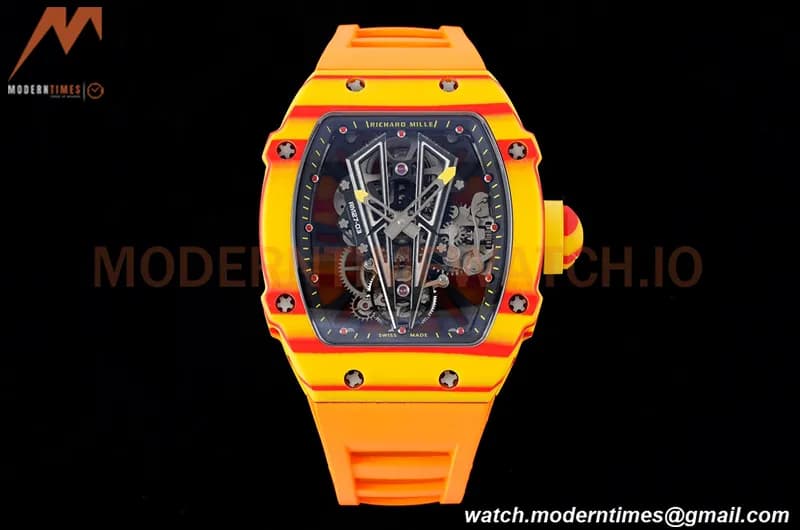 Richard Mille - RM027-03 Tourbillon Rafael Nadal NTPT/RU/Yelw Skeleton Orange RMF Tourb