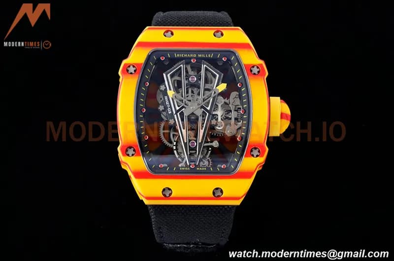 Richard Mille - RM027-03 Tourbillon Rafael Nadal NTPT/NY/Yelw Skeleton RMF Tourb