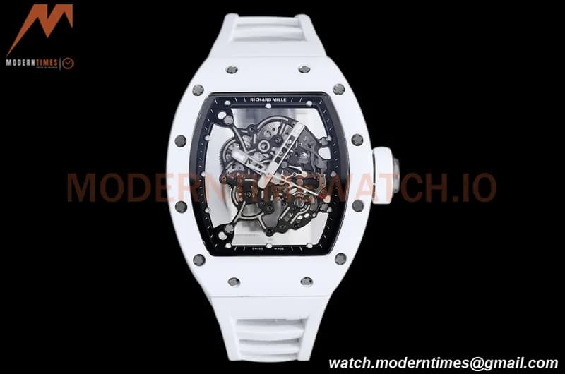 Richard Mille - RM055 Bubba Watson White CER/RU Wht/Blk Skeleton BBRF RMUL2
