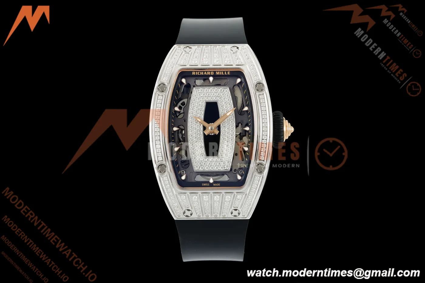 Richard Mille - RM07-01 Ladies Stainless Steel Diamond BLK/RU Black Lips ZF Asian CRMA2