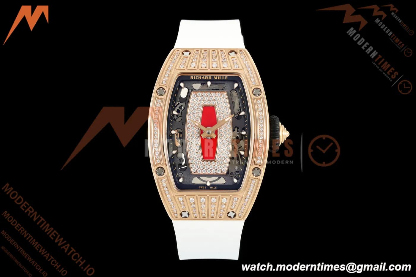 Richard Mille - RM07-01 Ladies Rose Gold Diamond WHT/RU Red Lips ZF Asian CRMA2