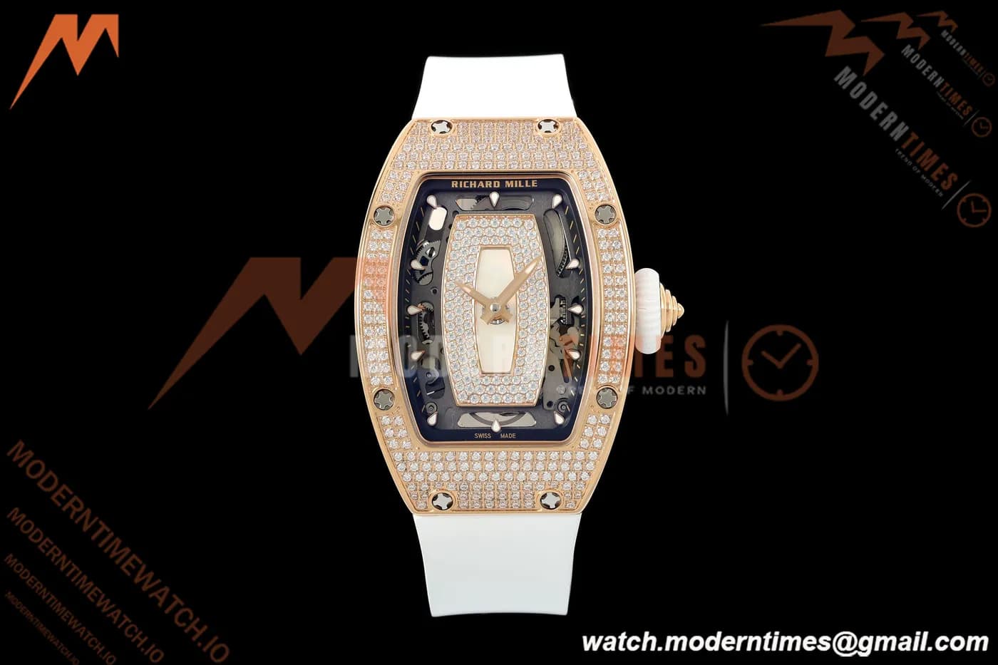 Richard Mille - RM07-01 Rose Gold Snow Set Diamond Wht/RU White Mop ZF Asian CRMA2