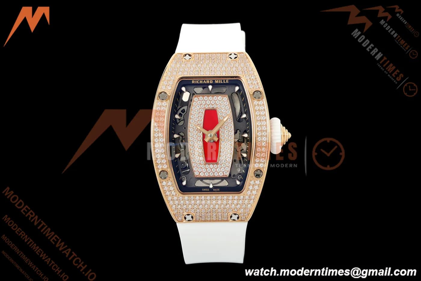 Richard Mille - RM07-01 Rose Gold Snow Set Diamond Wht/RU Red Lips ZF Asian CRMA2