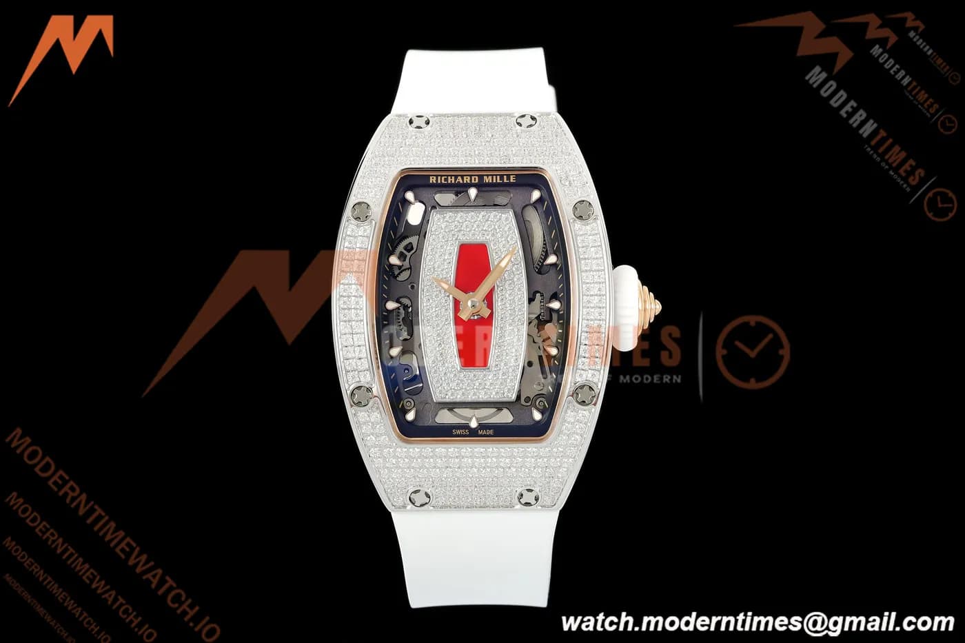 Richard Mille - RM07-01 Snow Set Diamond Crested Wht/RU Red Lips ZF Asian CRMA2