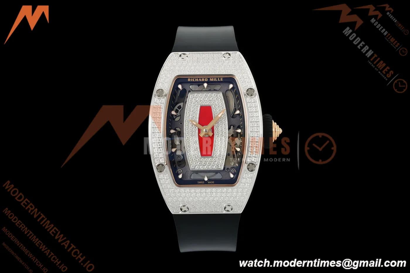 Richard Mille - RM07-01 Snow Set Diamond Crested Blk/RU Red Lips ZF Asian CRMA2
