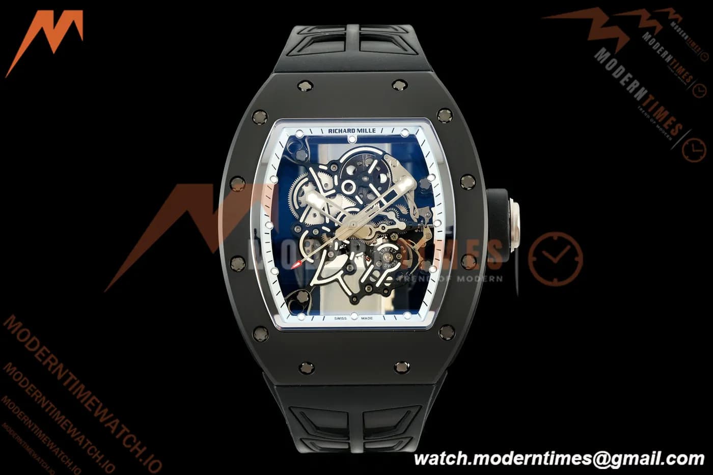 Richard Mille - RM055 Bubba Watson BLK/WHT CER/RU Gray Rehaut Skeleton ZF V3 RMUL2